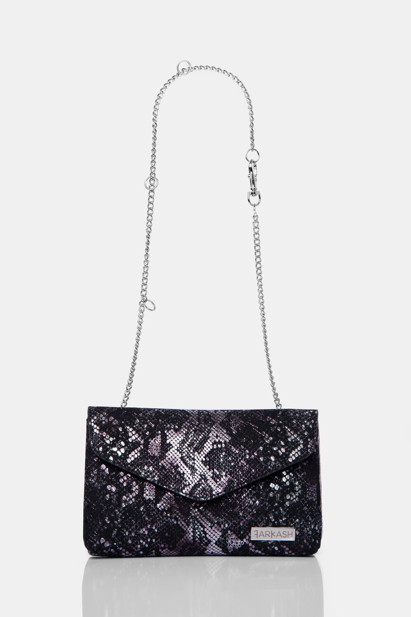 Bolso cinturón tipo sobre en gamuza con cadena ajustable FARKASH 