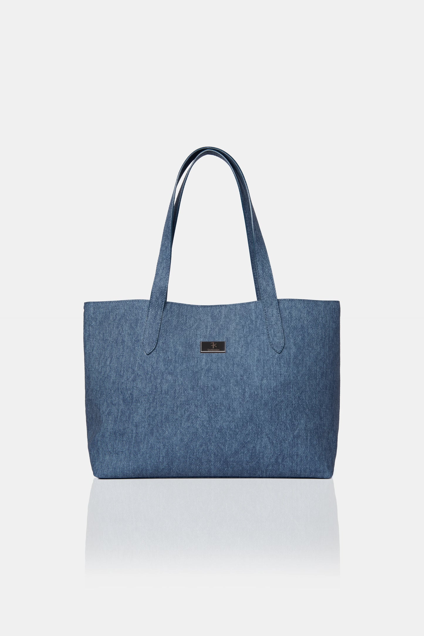Bolso grande de denim azul para mujer 